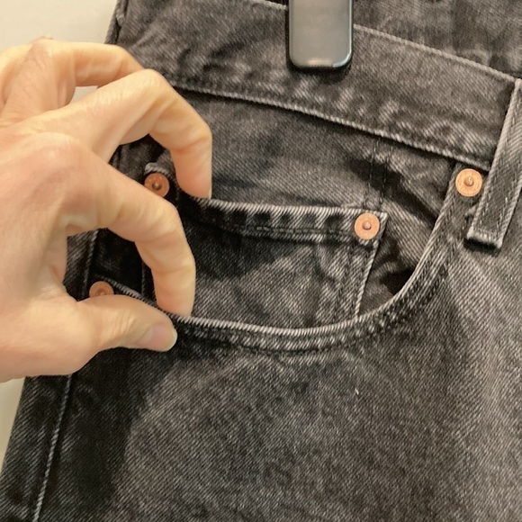 LEVI'S 501 Black Relax Straight Leg Fit Jeans 40 - Picture 7 of 12